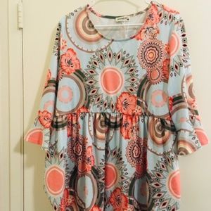 Igenjun Floral Long sleeve Sz 2X